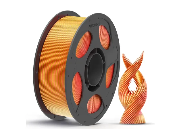 Фото 3 - Anycubic PLA Silk Dual Color Red Gold Filament 1 kg 1.75 mm for 3D Printer
