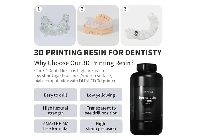 Фото 8 - PioNext Surgical Guide Resin Transparent 0.5 kg