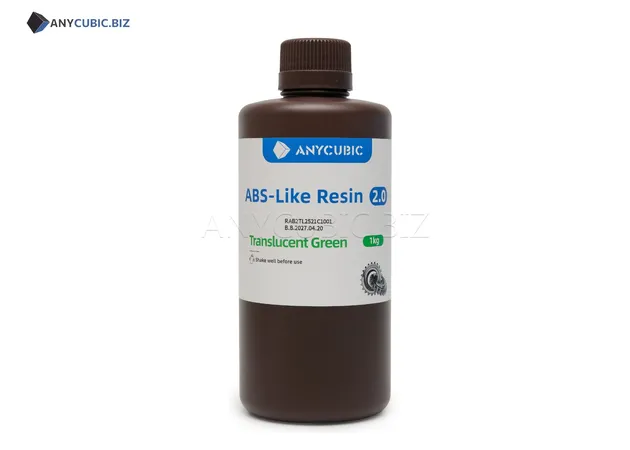 Фото 3 - Anycubic ABS-Like Resin 2.0 Translucent Green 1 kg