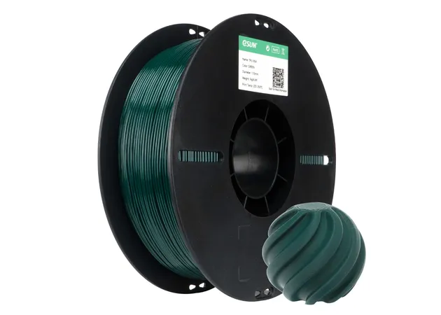 Фото 2 - eSUN TPU-95A Green Filament 1 kg | Flexible TPU Shore 95A