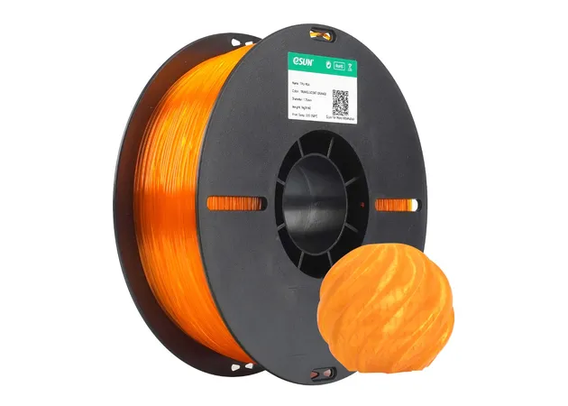 Фото 2 - eSUN TPU-95A Translucent Orange Flexible TPU Filament 1 kg