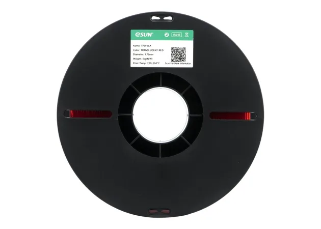 Фото 3 - eSUN TPU-95A Translucent Red Flexible TPU Filament 1 kg