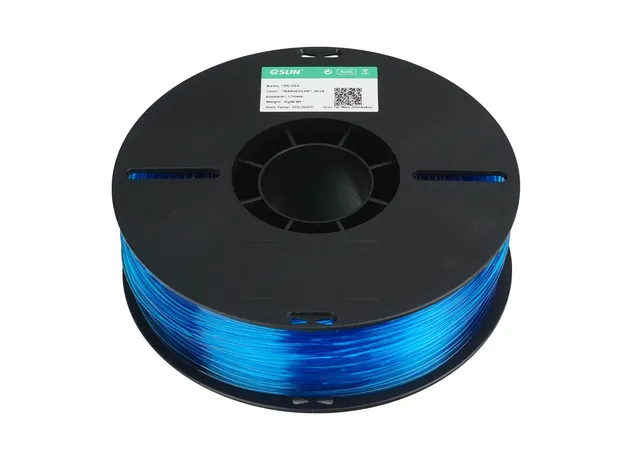Фото 6 - eSUN TPU-95A Translucent Blue Flexible TPU Filament 1 kg