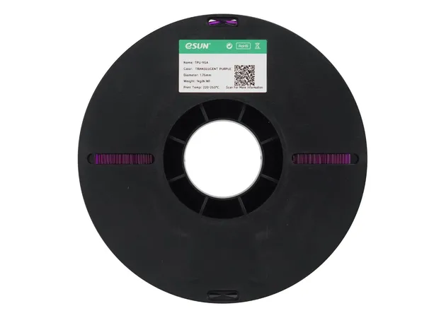 Фото 3 - eSUN TPU-95A Translucent Light Purple Flexible TPU Filament 1 kg